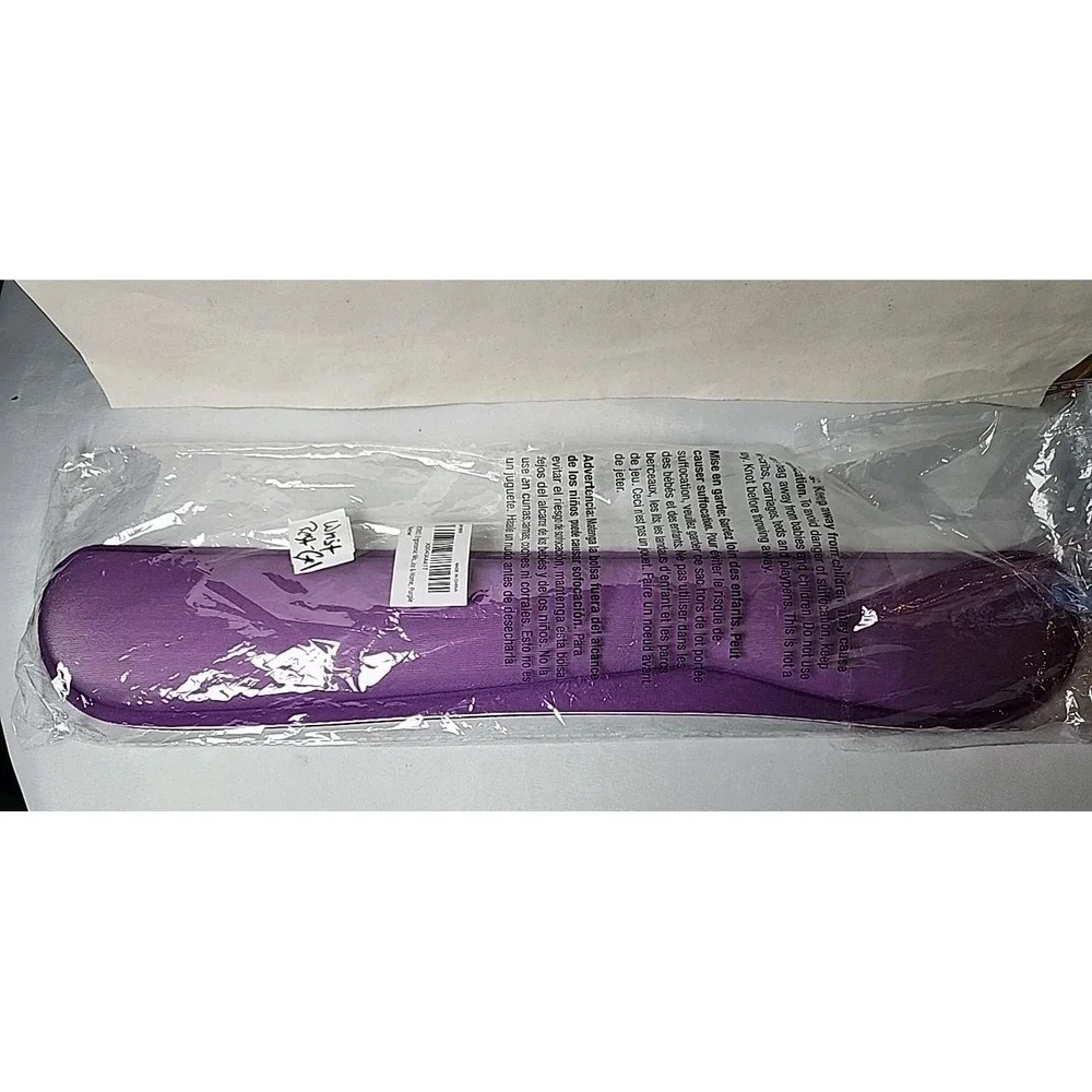 New Ergonomic Keyboard Wrist Rest Purple Fabric &‎ Gel Memory Foam Pad Computer